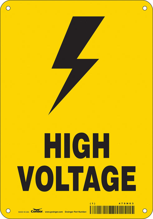Safety Sign 10 in x 7 in Polyethylene