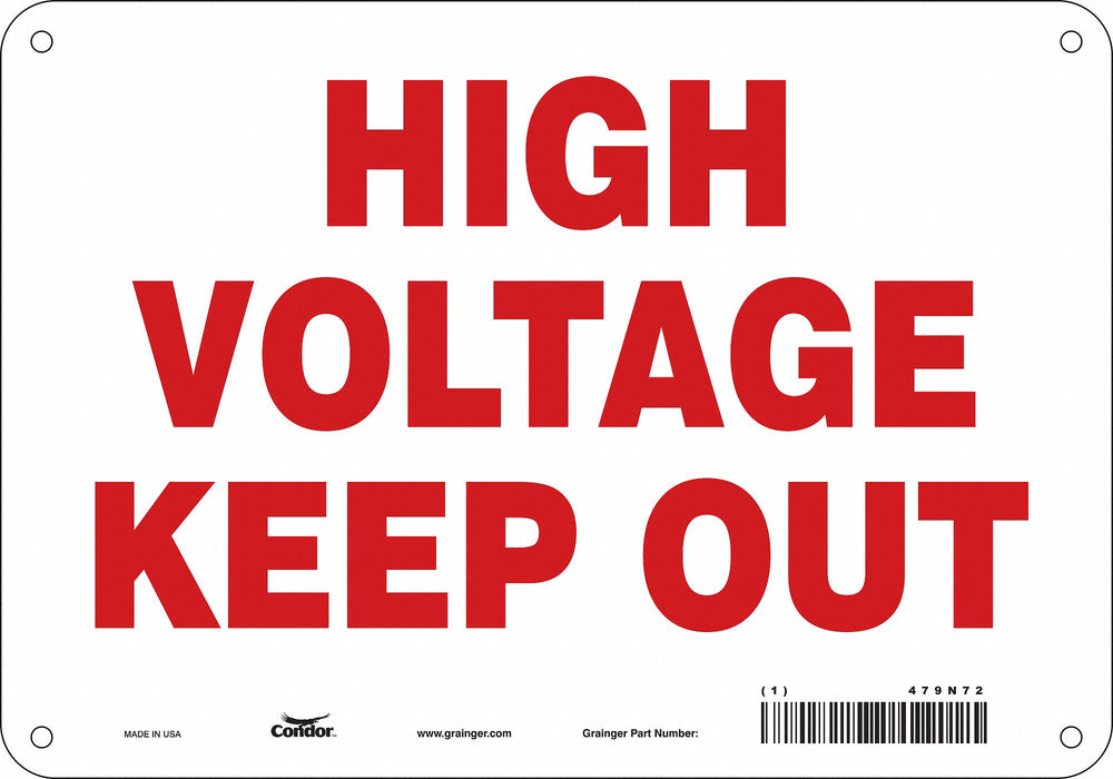 Safety Sign 7 in x 10 in Polyethylene