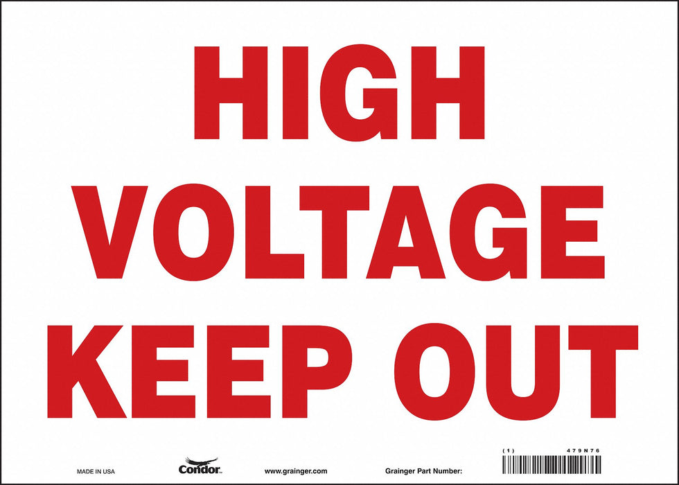 Safety Sign 10 in x 14 in Vinyl