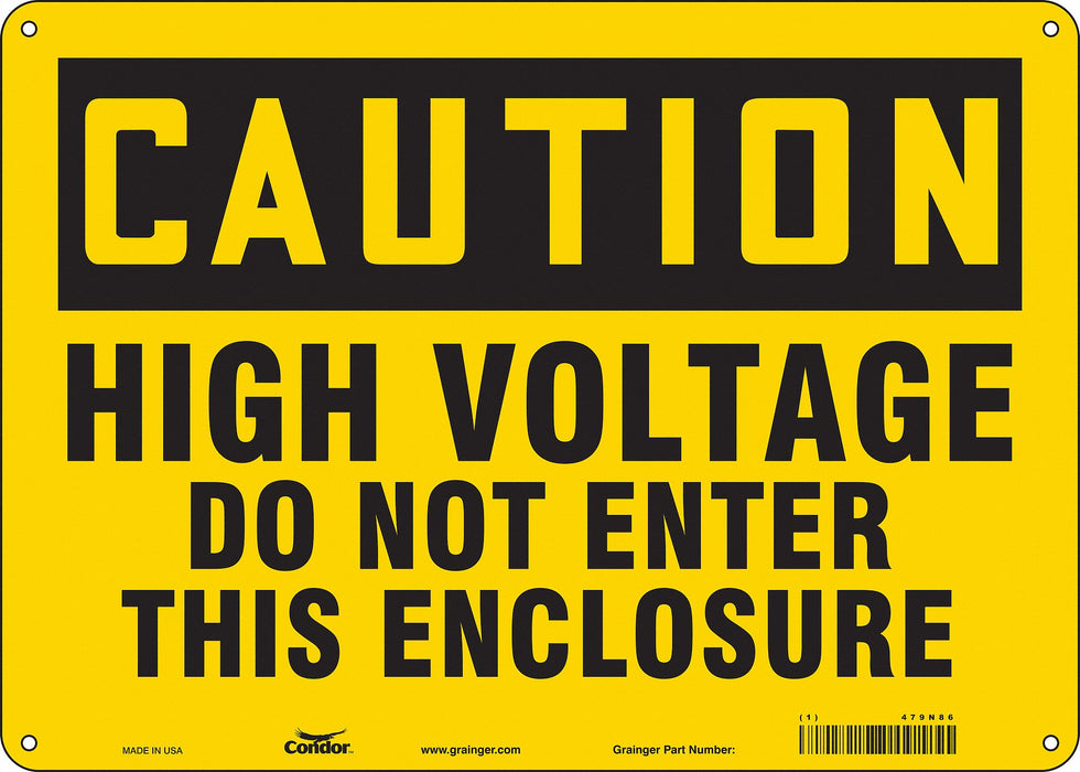 Safety Sign 10 inx14 in Aluminum