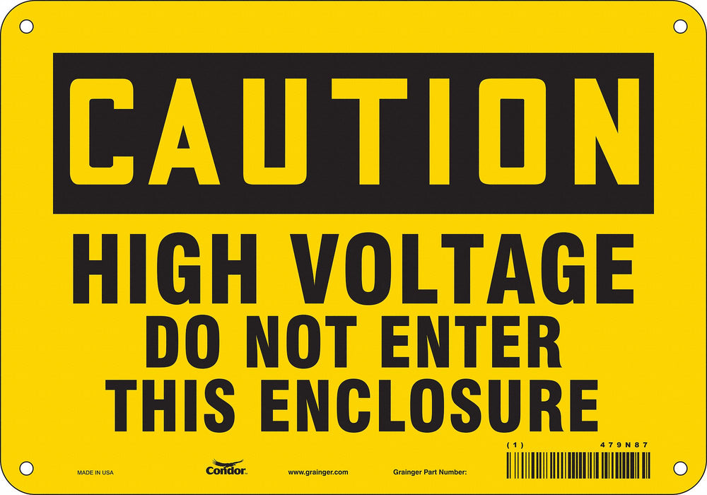 Safety Sign 7 in x 10 in Polyethylene