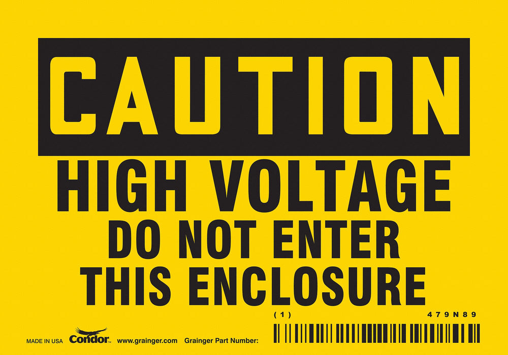 Safety Sign 3 1/2 inx5 in Vinyl