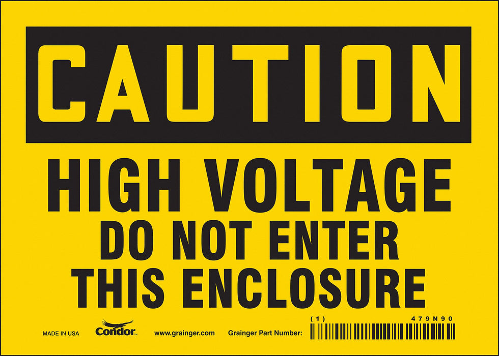 Safety Sign 5 in x 7 in Vinyl