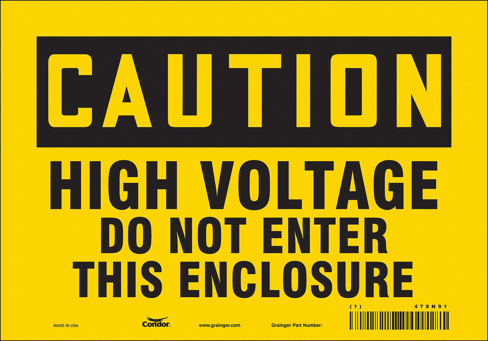 Safety Sign 7 inx10 in Vinyl