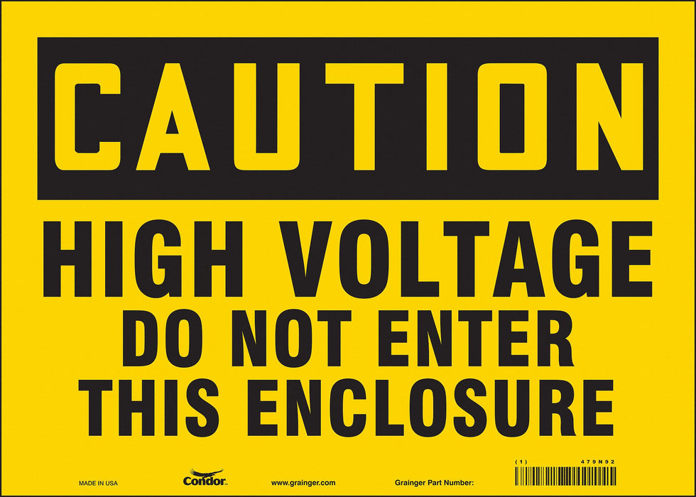 Safety Sign 10 inx14 in Vinyl