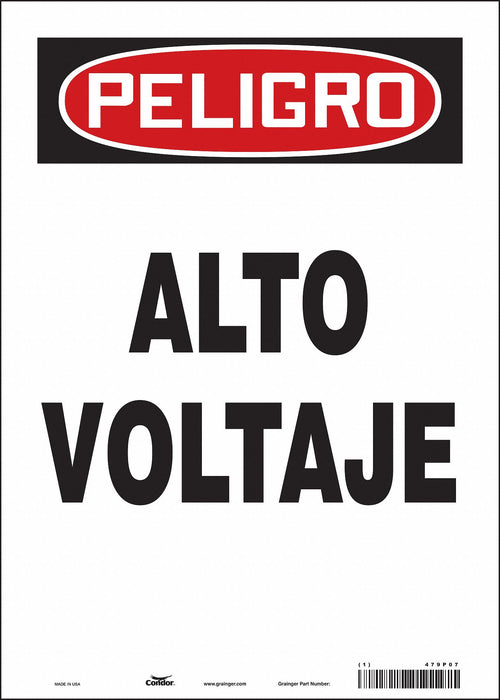 Safety Sign 14 in x 10 in Vinyl