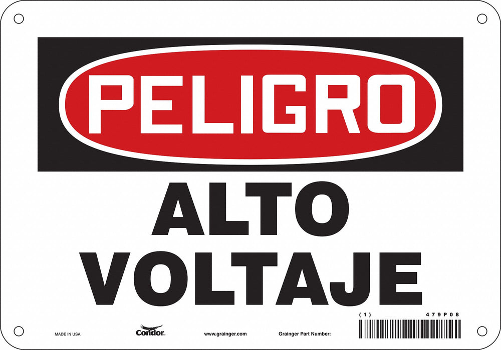 Safety Sign 7 in x 10 in Aluminum