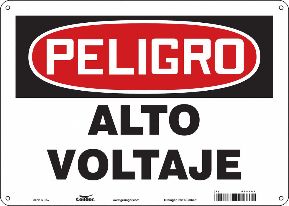 Safety Sign 10 inx14 in Aluminum