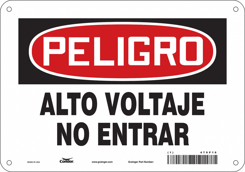 Safety Sign 7 in x 10 in Aluminum