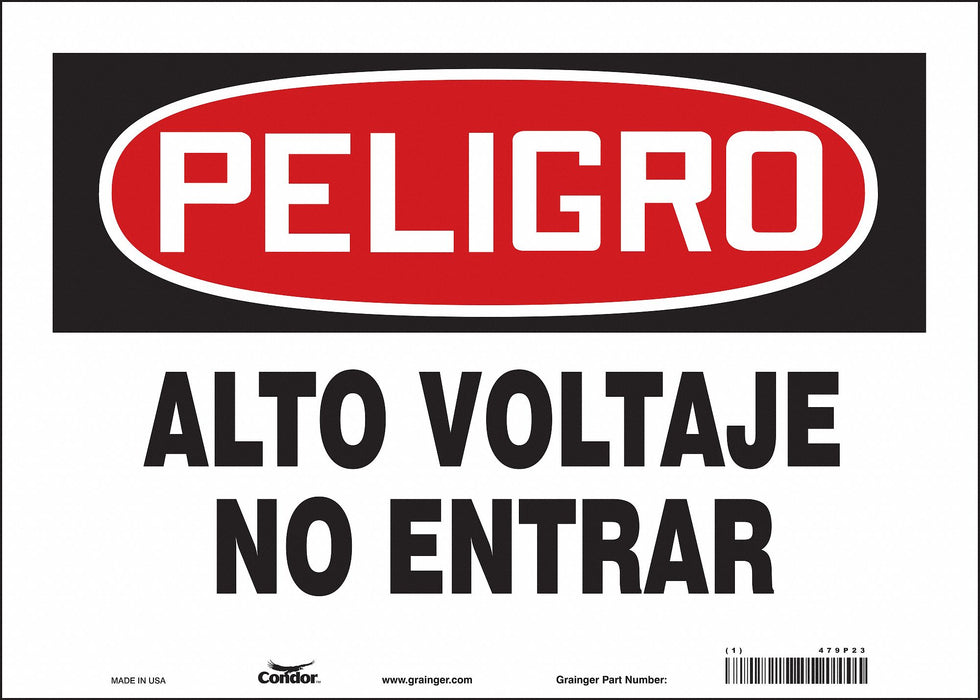 Safety Sign 10 in x 14 in Vinyl