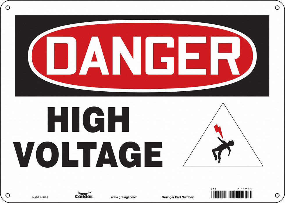Safety Sign 10 inx14 in Aluminum
