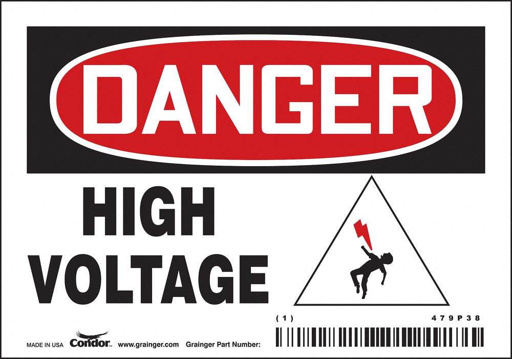 Safety Sign 3 1/2 inx5 in Vinyl