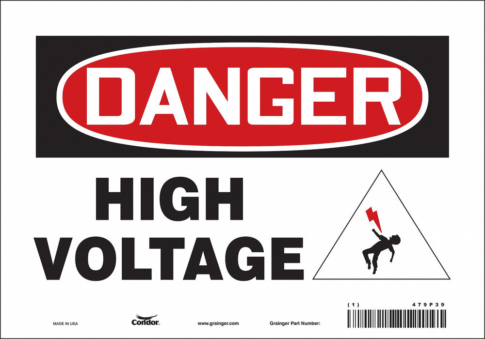 Safety Sign 7 inx10 in Vinyl