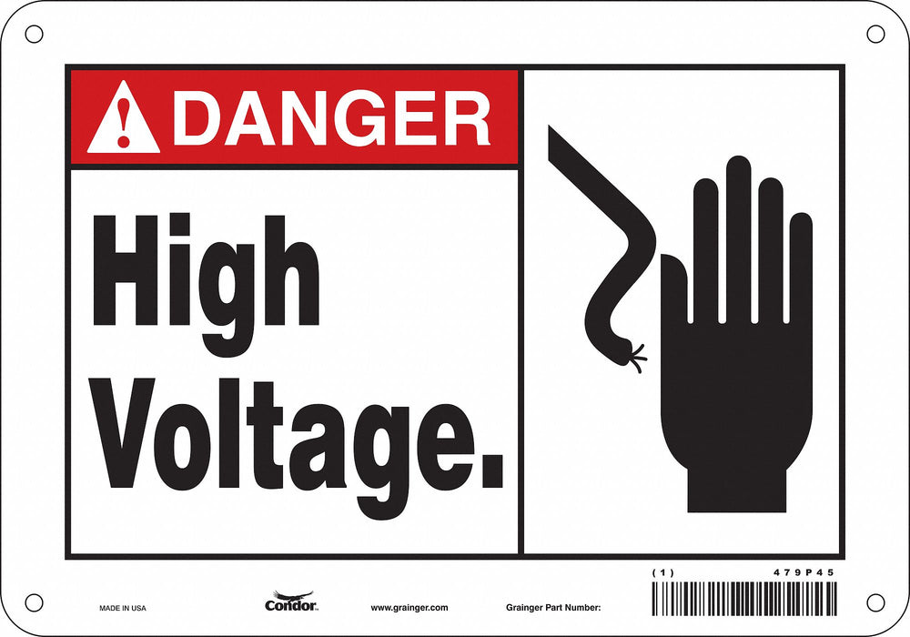 Safety Sign 7 inx10 in Polyethylene