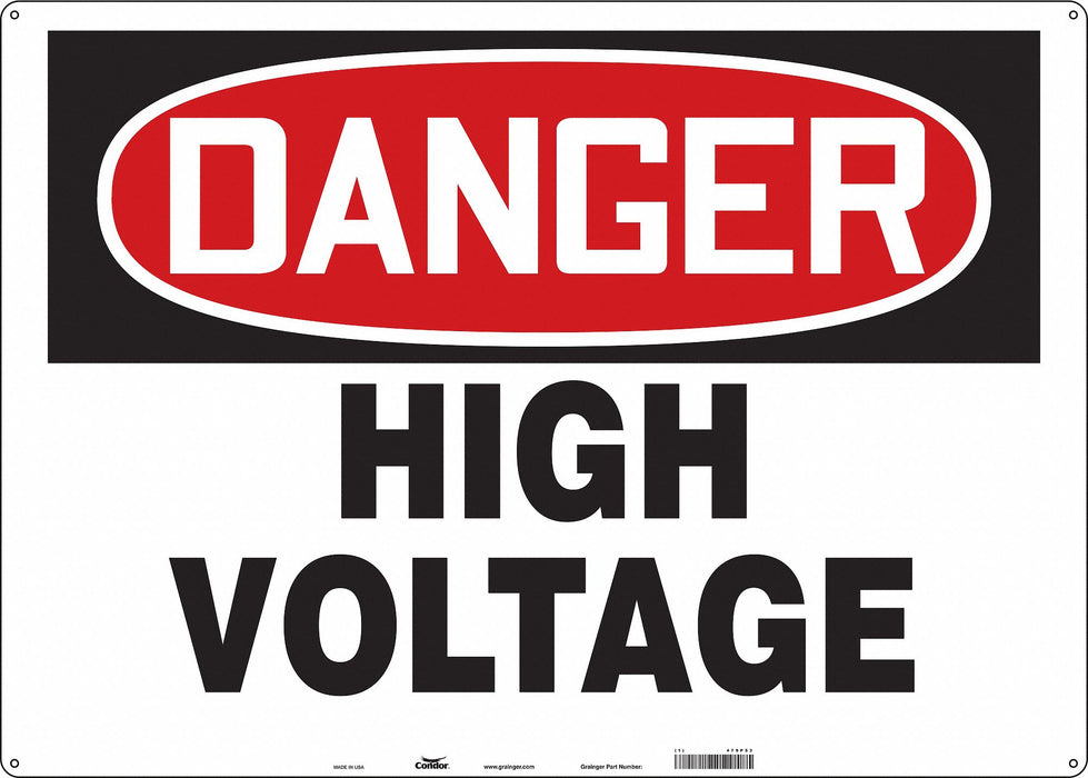 Safety Sign 20 in x 28 in Aluminum