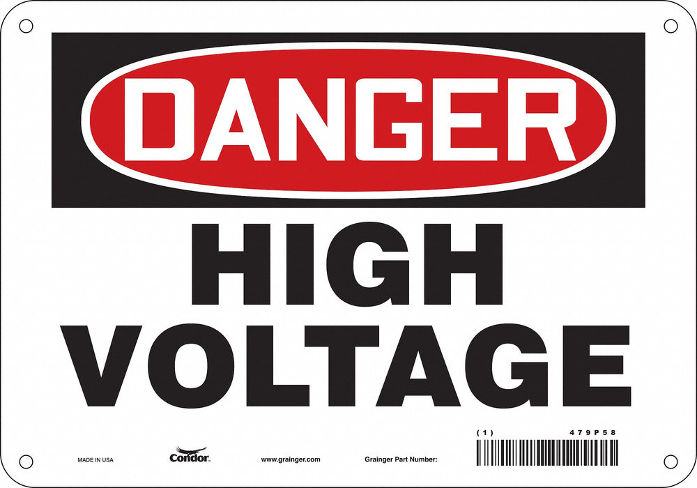 J6931 Safety Sign 7 inx10 in Glow Vinyl