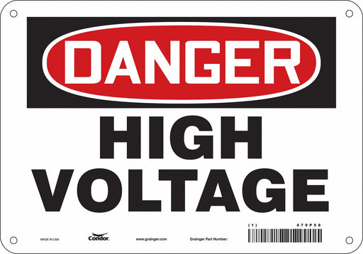 J6931 Safety Sign 7 inx10 in Glow Vinyl