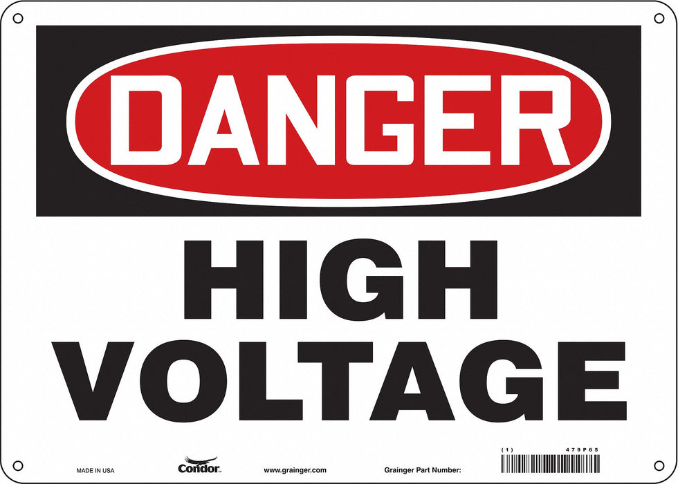 J6931 Safety Sign 10 inx14 in Polyethylene