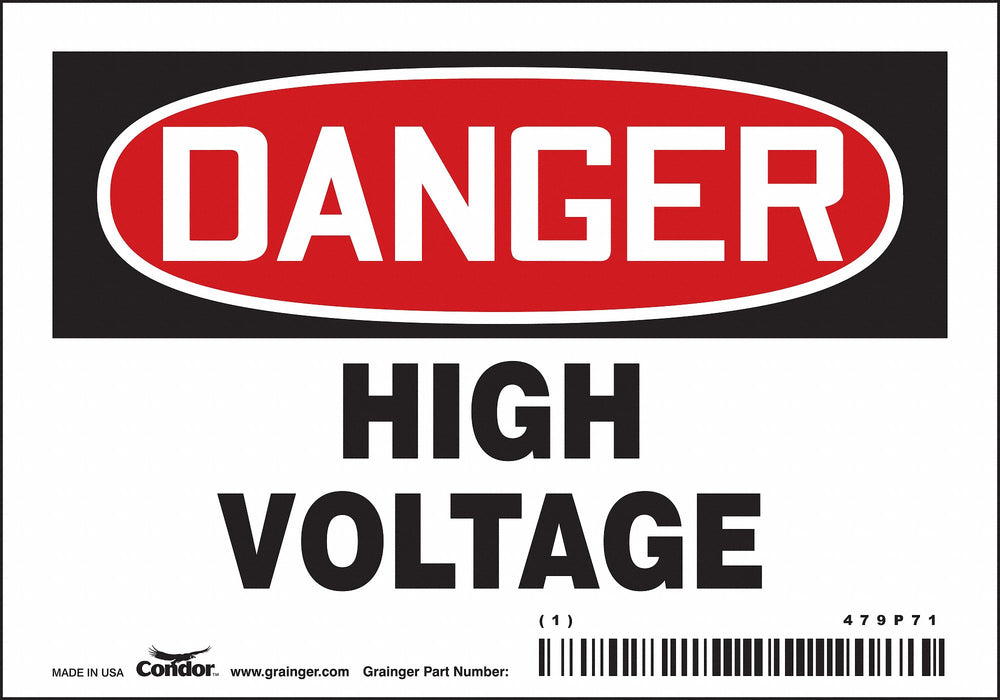 Safety Sign 3 1/2 inx5 in Vinyl