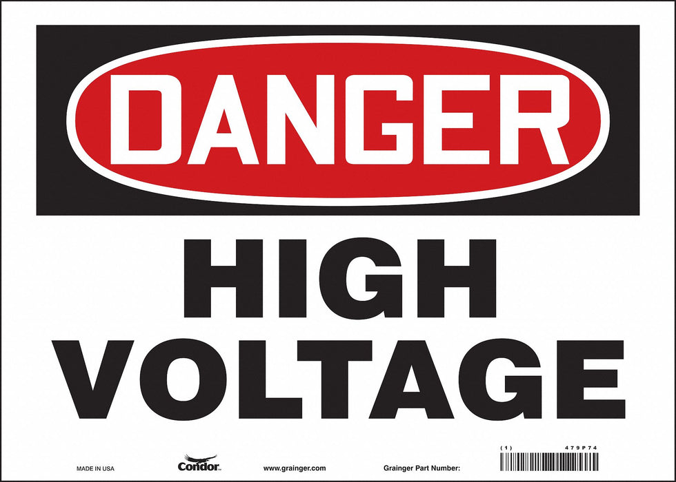 J6931 Safety Sign 10 inx14 in Vinyl