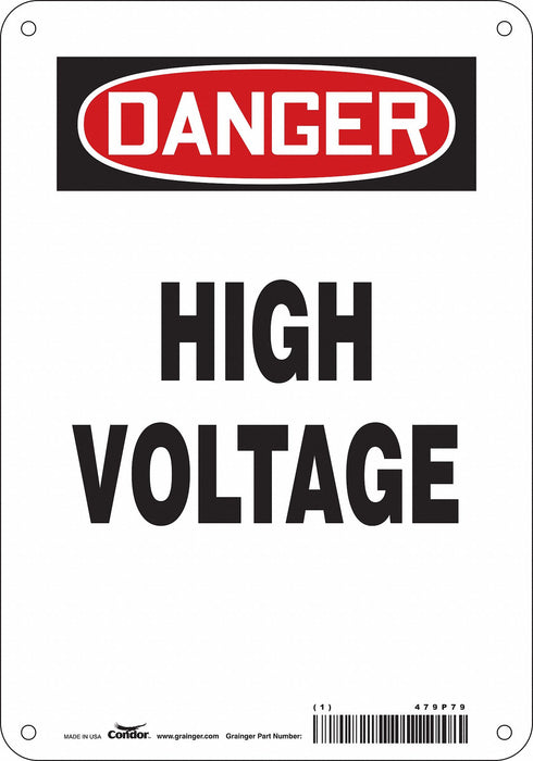 Safety Sign 10 inx7 in Aluminum