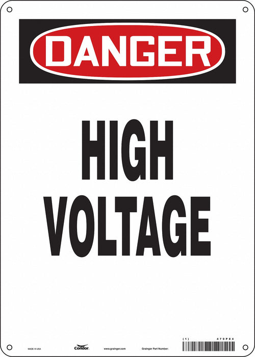 Safety Sign 14 inx10 in Polyethylene
