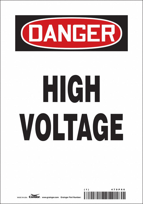 Safety Sign 10 inx7 in Vinyl