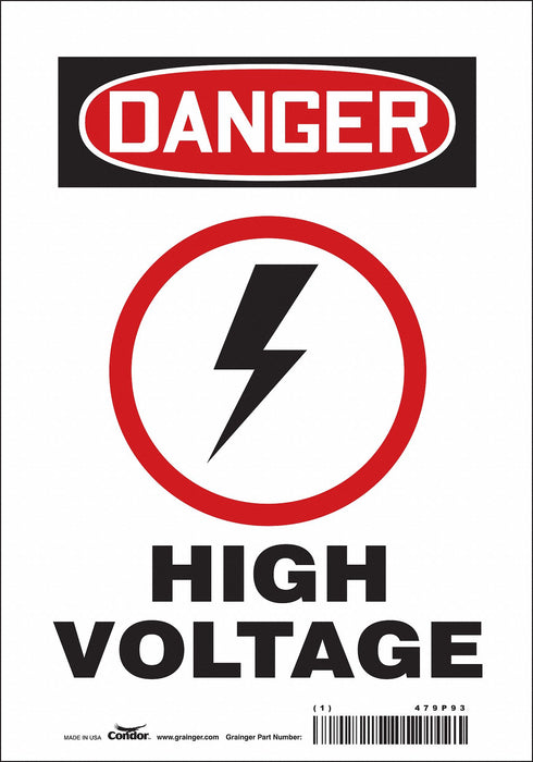 Safety Sign 10 inx7 in Vinyl