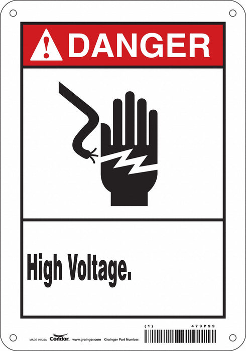 Safety Sign 10 inx7 in Polyethylene