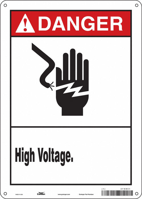 Safety Sign 14 in x 10 in Polyethylene