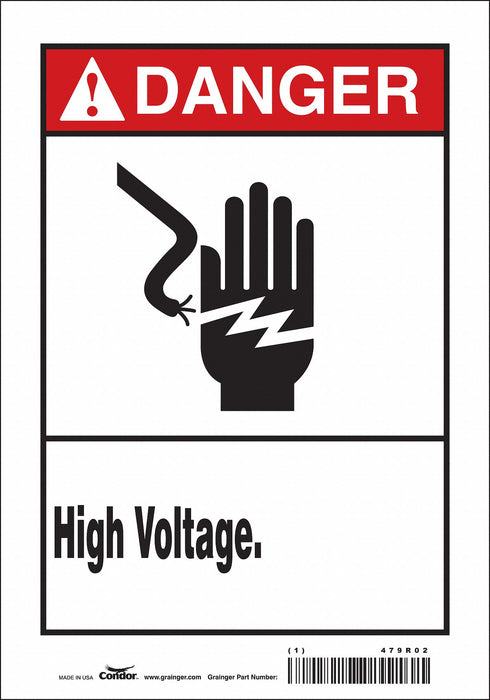 Safety Sign 10 inx7 in Vinyl