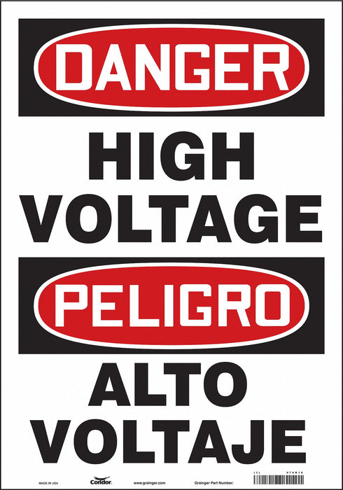 Safety Sign 20 inx14 in Vinyl