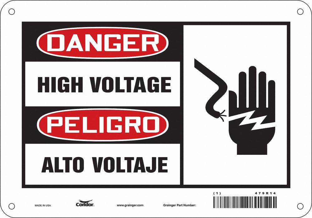 Safety Sign 7 inx10 in Polyethylene
