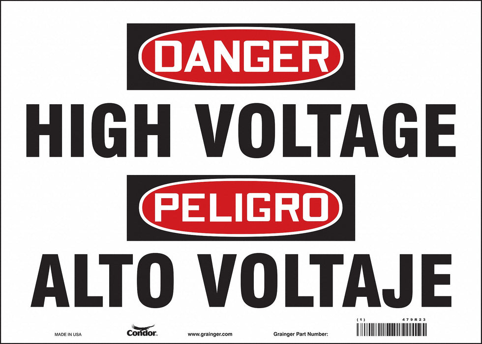 Safety Sign 10 in x 14 in Vinyl