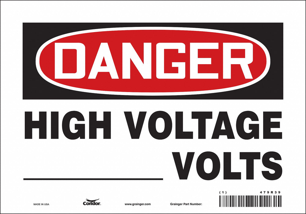 Safety Sign 7 inx10 in Vinyl