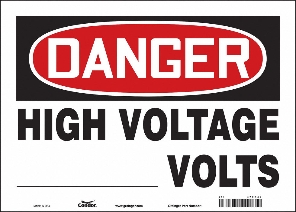 Safety Sign 10 inx14 in Vinyl