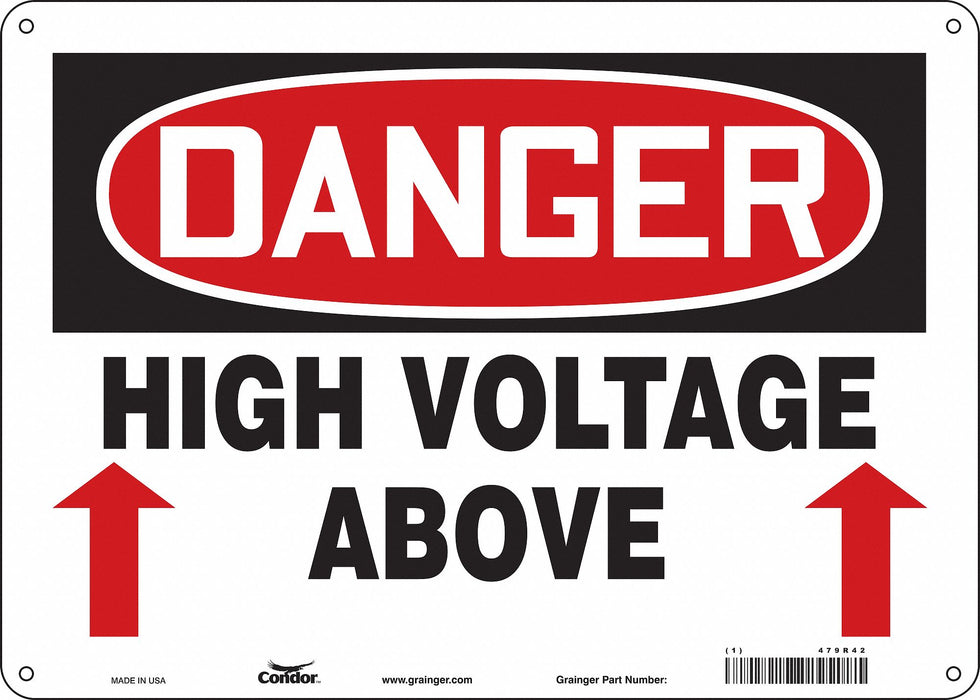 Safety Sign 10 inx14 in Aluminum