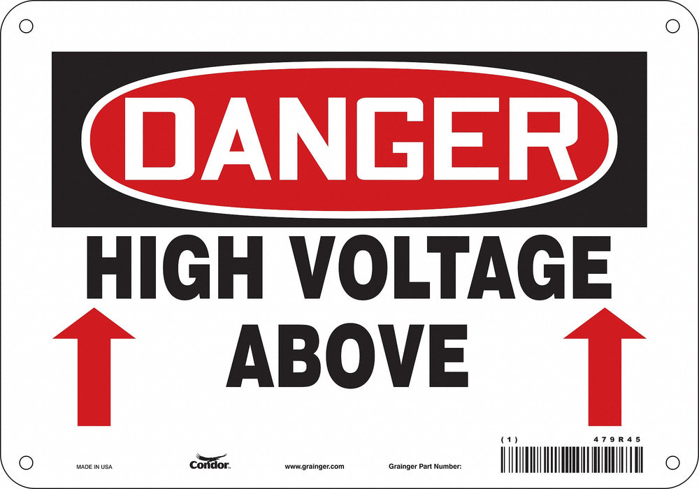 Safety Sign 7 inx10 in Polyethylene
