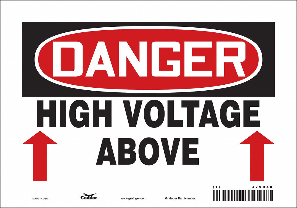 Safety Sign 7 in x 10 in Vinyl
