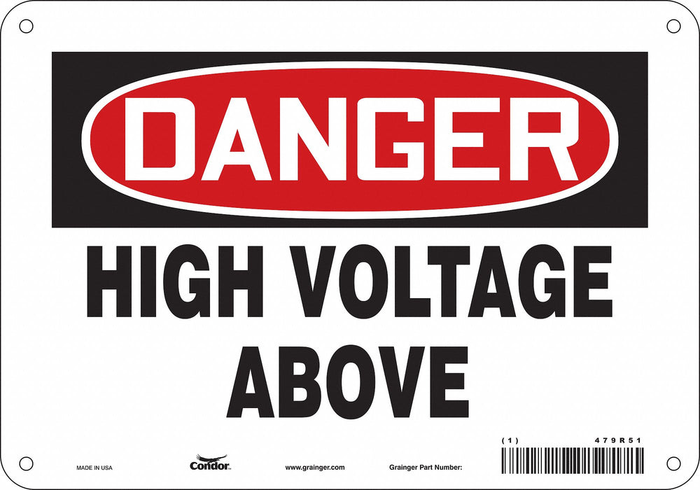 Safety Sign 7 in x 10 in Aluminum