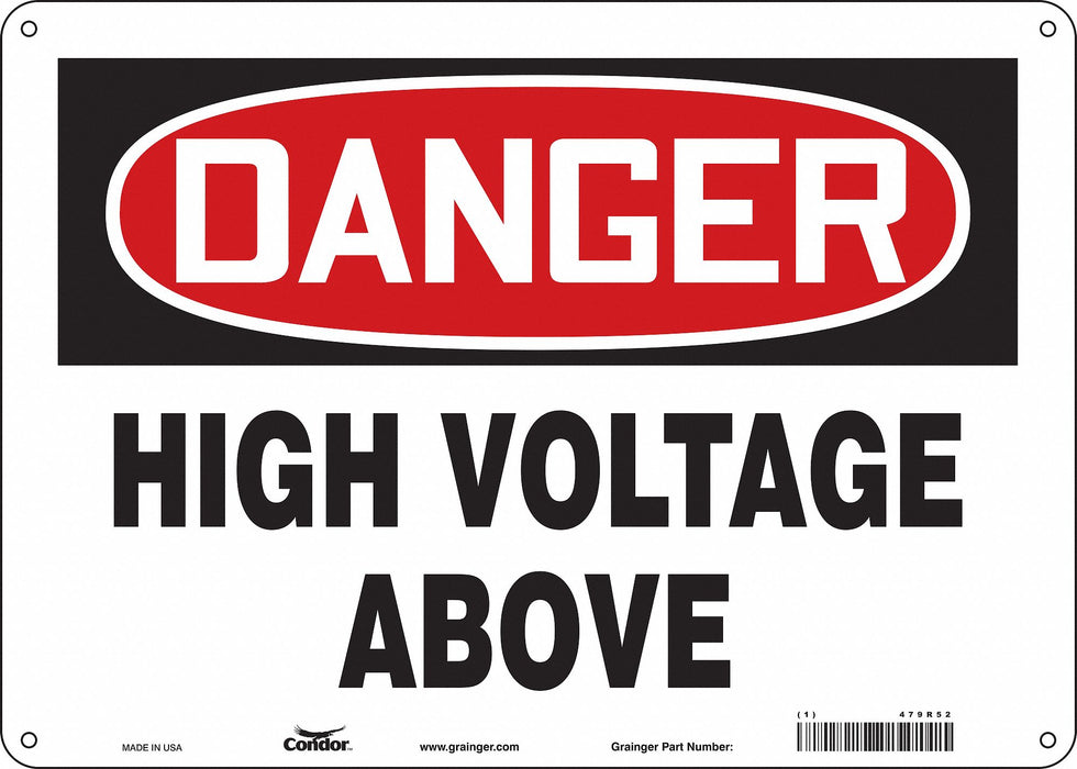 Safety Sign 10 inx14 in Aluminum
