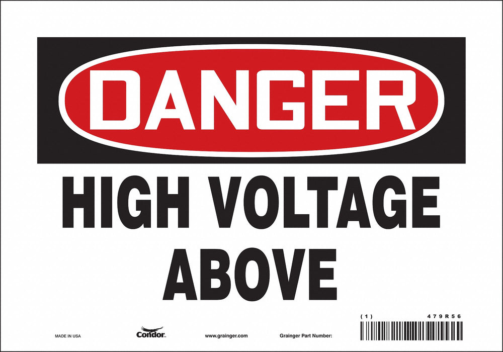 Safety Sign 7 inx10 in Vinyl