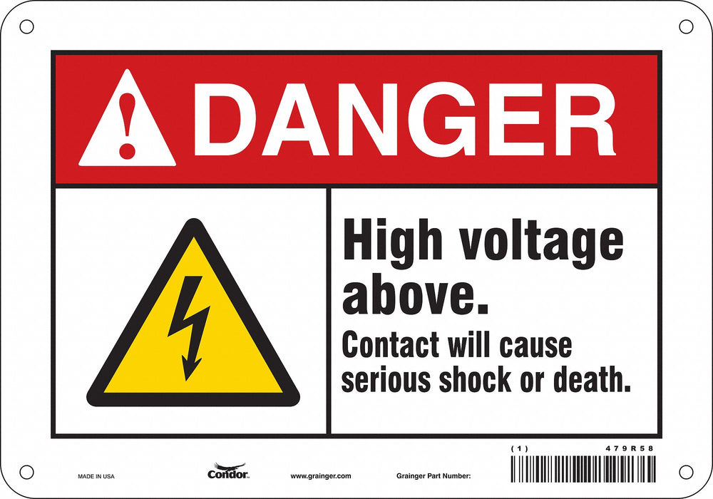 Safety Sign 7 in x 10 in Aluminum