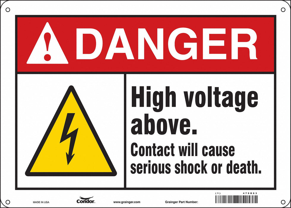 Safety Sign 10 inx14 in Polyethylene
