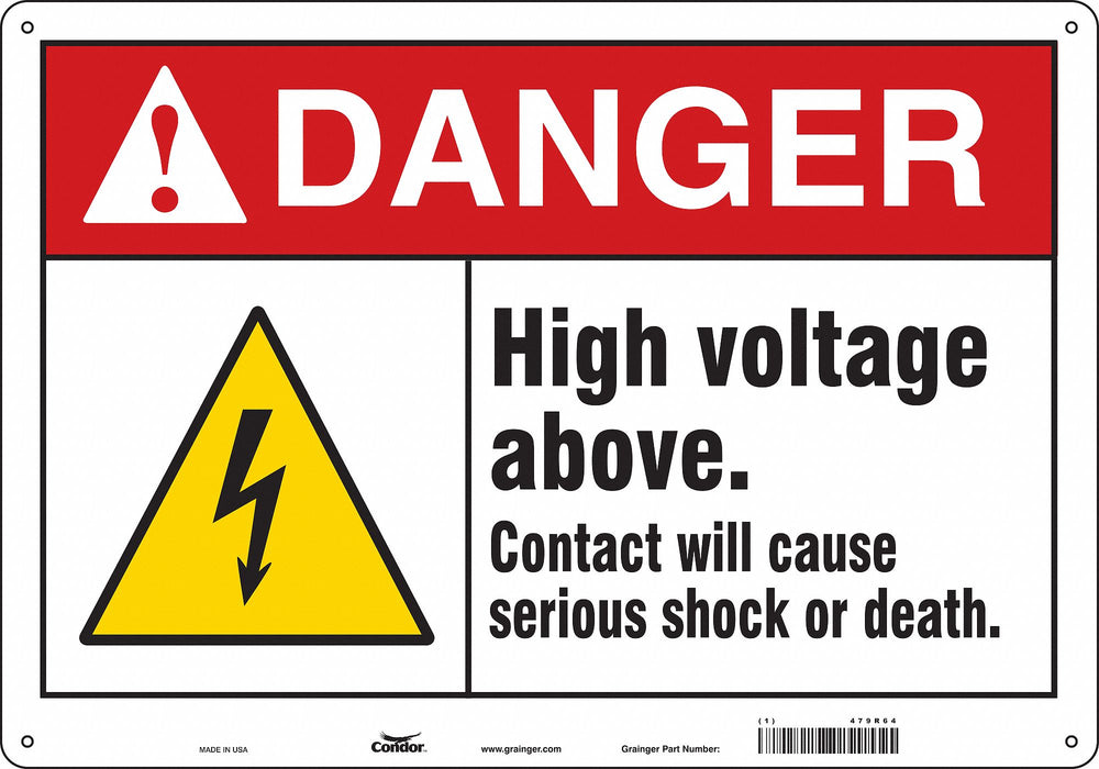 Safety Sign 14 inx20 in Polyethylene