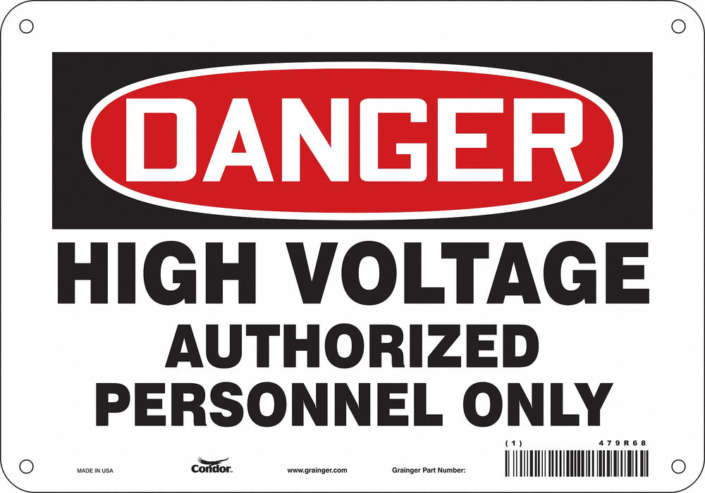 Safety Sign 7 in x 10 in Aluminum