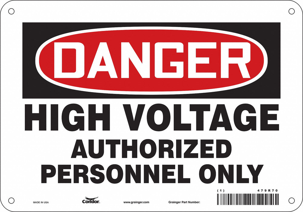 Safety Sign 7 inx10 in Polyethylene