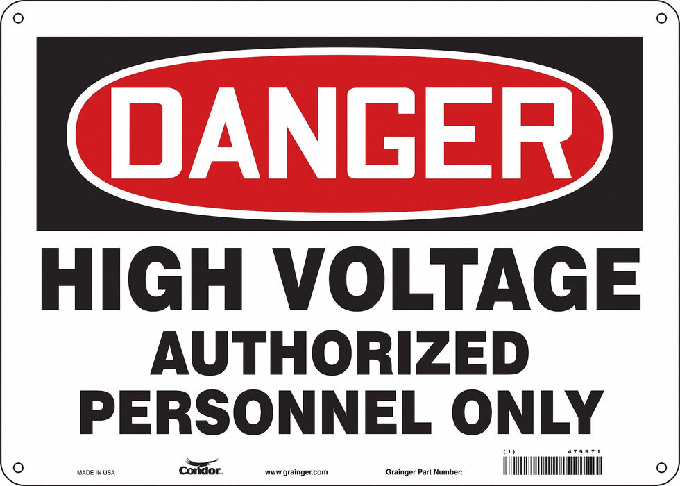 Safety Sign 10 inx14 in Polyethylene