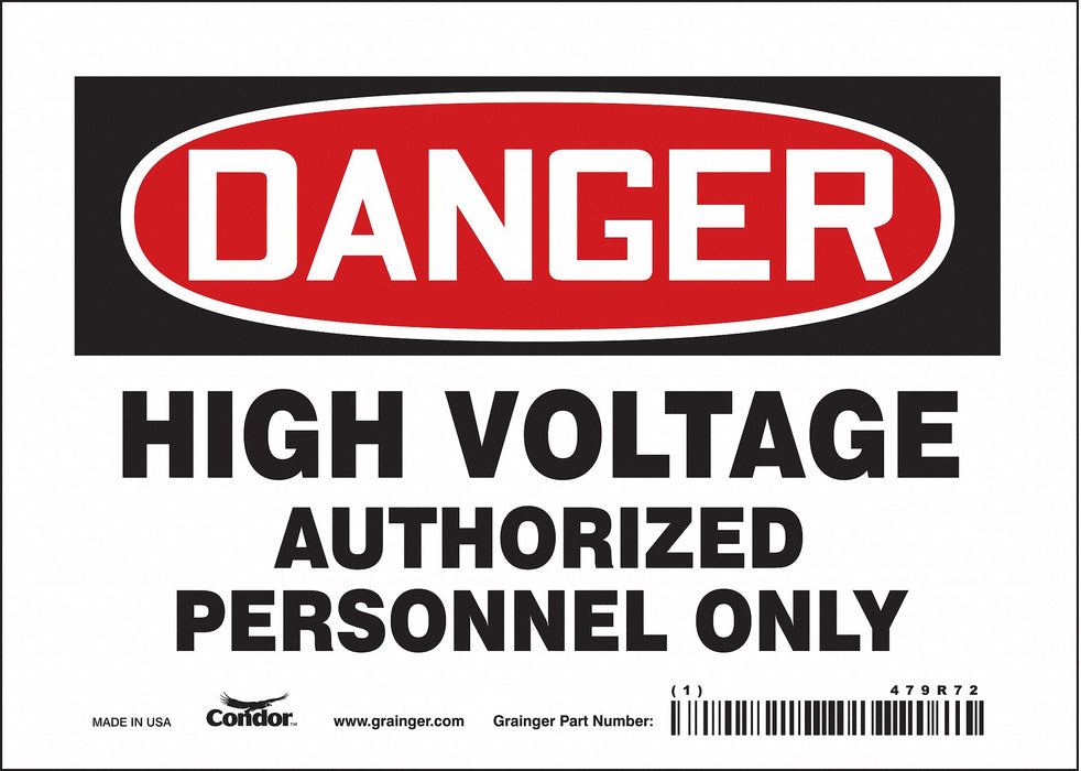 Safety Sign 5 inx7 in Vinyl