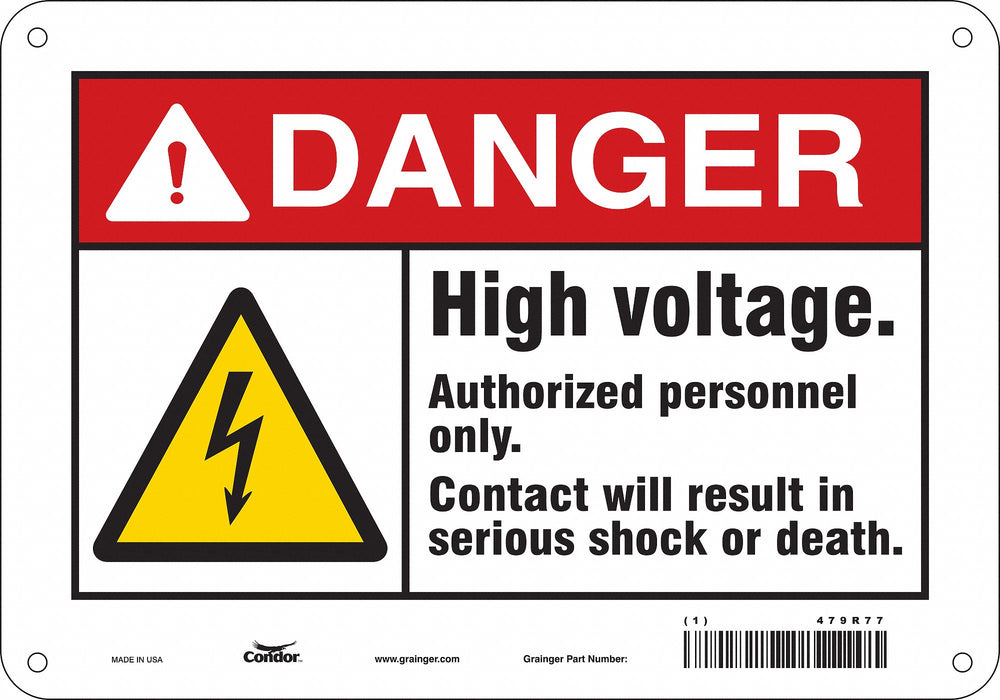 Safety Sign 7 inx10 in Polyethylene